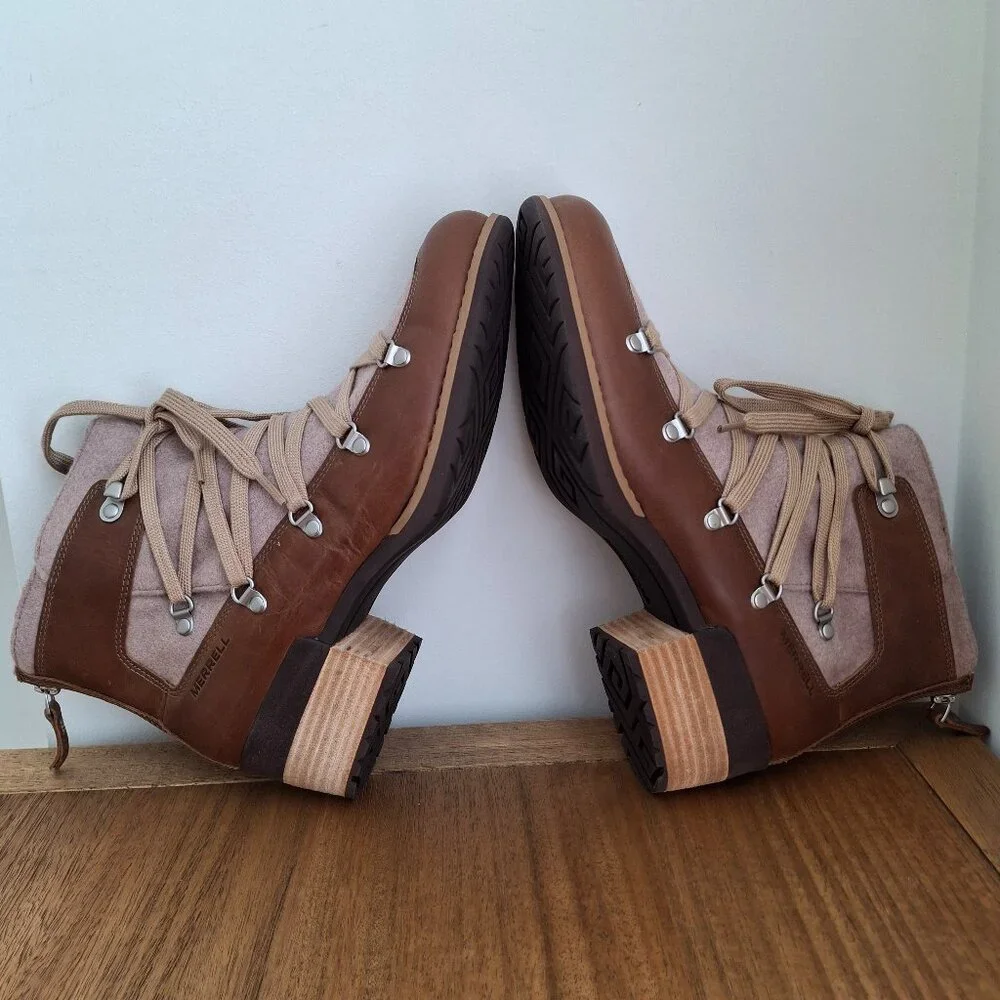 (New) Merrell – Shiloh II Warm Leather Boots (Camel) – Women's 10.5